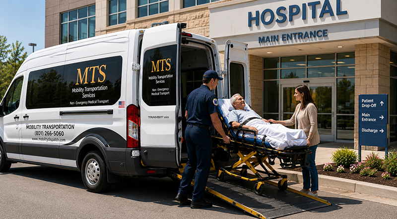 Hospital discharge transportation from hospital to home